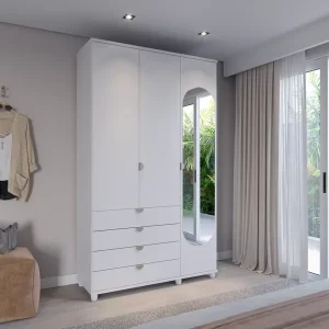 guarda roupa solteiro branco